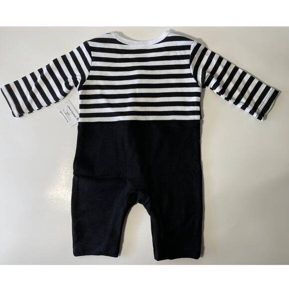Way To Celebrate Halloween Black White Pirate Coverall Bodysuit 3-6 Months Baby - Picture 8 of 8